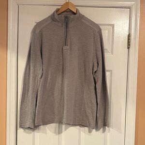 Calvin Klein Jeans Men's Light Gray Zip-Up Sweater